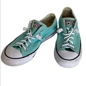 Converse low tops easy on/off mint Size W8 M6